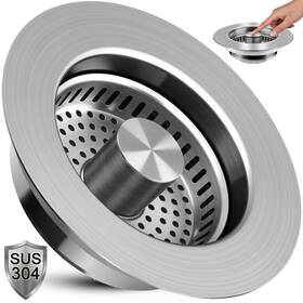 Qlkl01 Flbdw Kitchen Sink Drain Strainer 3 In 1 Stopper And Filter Anti-clogging Si Qlkl01 Flbdw Kitchen Sink Drain Strainer 3 In 1 Stopper And Filter Anti-clogging Si