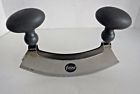 Fn173ss Food Network Mezzaluna Chopper Slicer Cutter Vegetable Salad Shredder Gadget