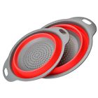 Foldablesilicone001 Foldable Silicone China Colander Fruit Vegetable Washing Basket Strainer Col
