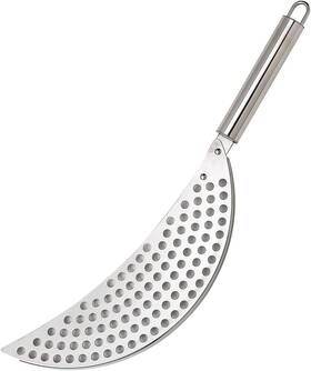 8452836912 Food Strainers Pan Pot Strainer With Handle Stainless Steel Hand Held Crescent Drainer For Spag