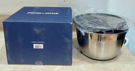 572455 Food & Wine And 6.8 Quart Stainless Steel Salad Spinner Mix Drain Fruits