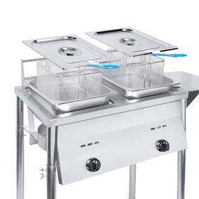 Foodizio 198168331804 Silver Deep Fryer With Thermometer Propane 2 Stainless Steel Foodizio 198168331804 Silver Deep Fryer With Thermometer Propane 2 Stainless Steel
