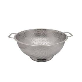 Fox Run 030734058473 Large Stainless Steel Colander 5 Quart Pasta Strainer With Handles 11 Inch X 13