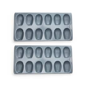 B0b2gnh4qp Fox Run Premium Non-stick Madeleine Pan 2-pack Carbon Steel 12-cup