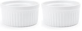 B0cbzbcyq1 Fox Run Ramekins White Stoneware 8oz - Set Of 2 Oven Microwave Freezer Safe