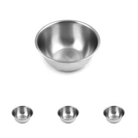 B0dhnd1vfy Fox Run Brands 2.75- Quart Stainless Steel Mixing Bowl 9x9x4 Inch Metallic 4-pack