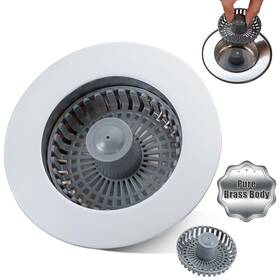 Jf-c001 Fozite Kitchen Sink Drain Strainer New Upgraded Stopper With One Extr