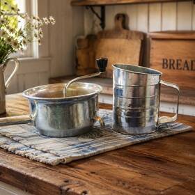 Fromm International 1319a Two Vintage Kitchen Tools Foley Food Mill& Bromwell Flour Sifter Still Useable