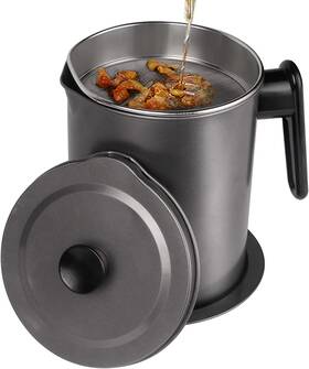 Grscan5 Gamexcel Bacon Grease Container With Strainer Kitchen Oil Can O