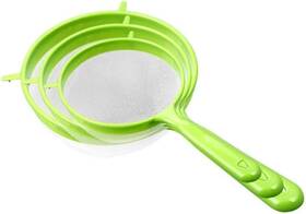 Ganpub 713424274314 3 Pcs/set Flour Sifter With Long Handle Plastic Hangable Colander Powd