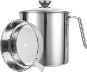 Oilcontainer-1-sv Gbachoose Bacon Grease Container With Strainer 1.8l/60 Oz Stainless Steel Cooking Oil Lid