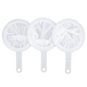 Lwurlfl64y88oqu Gcroet 3 Piece Fine Mesh Strainer Reusable Nylon Sieves 80 200 400 Small White