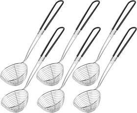 Geiserailie-wet595 Geiserailie Hot Pot Strainer Scoops Stainless Steel Black