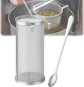 Gekufa 792966610507 4 10 Inch Hop Spider 300-micron Stainless Steel Filter With Spoon H