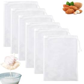 Nutbag1001-6p Gelapa 6 Pack Nut Milk Bag Reusable Food Nylon Strainer Bags For Straining Almo Nutbag1001-6p Gelapa 6 Pack Nut Milk Bag Reusable Food Nylon Strainer Bags For Straining Almo