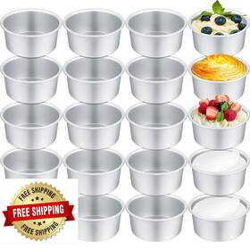 B0bzxzx1th Gerrii 27x 4 Inch Nonstick Aluminum Round Cake Pans Mini Baking Molds