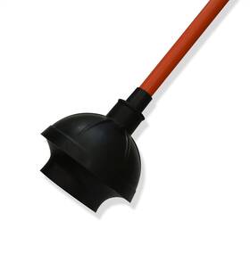 Get Bats Out 852681912512 Heavy-duty Toilet Plunger Sink Drain And Clog Remover With A