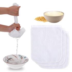 600891 Giantree 3 Pcs Nut Milk Bag For Straining 12 Inch X 10 Reusable Nylon Cheese Cloth S