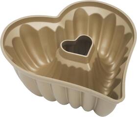 Gibson Overseas Inc 726084798670 Dunelle 10.75 Inch Heart Shaped Cake Mold Cast Aluminum Nonstick Fluted Pan
