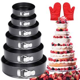 Giftparty 972838219692 Springform Cake Pan Set Non-stick 6pcs 7 8 8.5 9.5 10 11inch Cheesecake