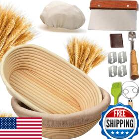 B0d7thdn9p Giong Banneton Bread Proofing Basket Set 9 Inch Round 10 Oval Scraper Whisk Liner