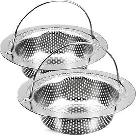 Giramika 445014630615 2 Pack Kitchen Sink Drain Strainer With Handle Stainless Steel Large Si