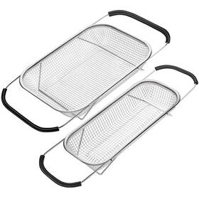 Lxl-2 Giuoiduo Stainless Steel Drain Basket 6 Quart Strainer And Expandable Rubber Grip