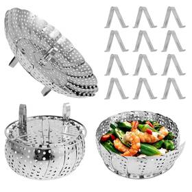 Tkuf01 Glmfan Vegetable Steamer Basket For Cooking With Extendable Handle 3 Size Folding V Tkuf01 Glmfan Vegetable Steamer Basket For Cooking With Extendable Handle 3 Size Folding V