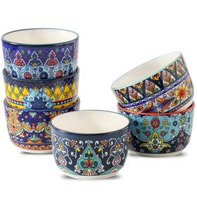 B0fqj9cj8n Glowworm 8 Oz Ramekins Set Of 6 Ceramic Creme Brulee Colorful Souffle