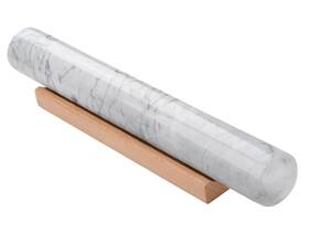 B0d6b4888r Gmyiak Marble Rolling Pin With Wooden Bracket - Non-stick Dough Easy Clean