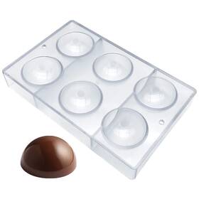 B076hnl3vz Goldbaking Large Half Ball Chocolate Mold Polycarbonate Semi Sphere 2.5in Tray