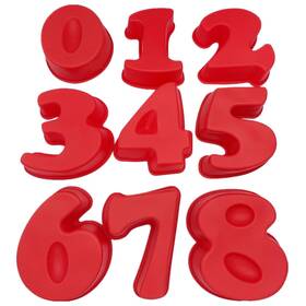 B096fh2sqx Goldbaking 9 Pcs Silicone Number Cake Molds 6 Inch Middle Size Moulds For Baking