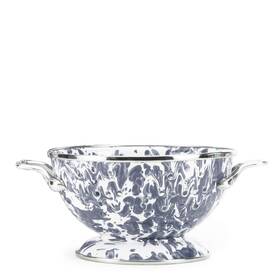 Golden Rabbit 619199243251 Enamelware 1 Quart Petite Colander Grey Swirl