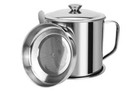 D00024 Golf Bacon Grease Container Kitchen Oil Can With Strainer And Anti-slip