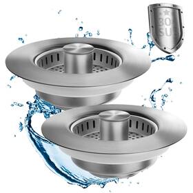 Strainer-002-01 Golpew 3 In 1 Kitchen Sink Drain Strainer Upgraded Stainless Steel Stopper Ant