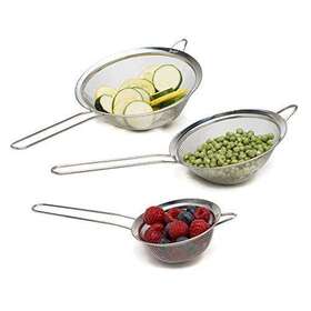 Goodful 741393575866 Fine Mesh Stainless Steel Strainers Colander Sieve Sifters Long Handl Goodful 741393575866 Fine Mesh Stainless Steel Strainers Colander Sieve Sifters Long Handl