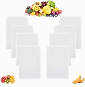 Gpupved 445003223200 8pcs Nylon Nut Milk Bag 8x12 Inch 200 Micron Reusable Cheesecloth Filter For Juice