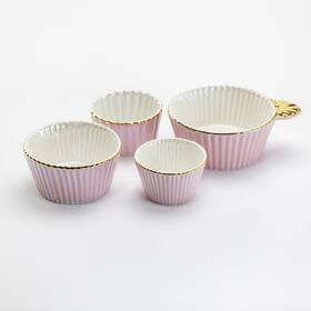 Gracie China By Coastline Imports 810078464105 1 Cup - 1/2 1/3 1/4 Pink