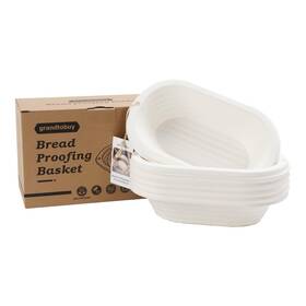 B0ddbpp3m2 Grandtobuy 6x 11 Inch Oval Pulp Sourdough Bread Proofing Baskets Banneton Brotform With Liner