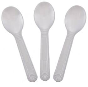 Green Direct 616932447051 Mini Plastic Tasting Spoons And Ice Cream Pack With 100 White