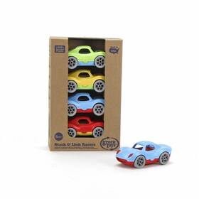 Slr4-1607 Green Toys Eco-friendly Stack Link Racers Made In Usa Recycled Plastic Dishwasher Safe