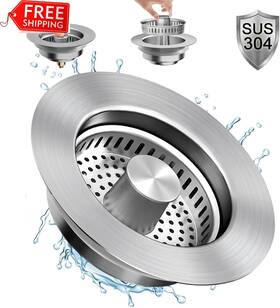 Hl2g Guangzhou Taijing Technology Co. Ltd Kitchen Sink Drain Strainer Stopper 3 In 1 Upgraded Stainless Steel Pop Up Hl2g Guangzhou Taijing Technology Co. Ltd Kitchen Sink Drain Strainer Stopper 3 In 1 Upgraded Stainless Steel Pop Up