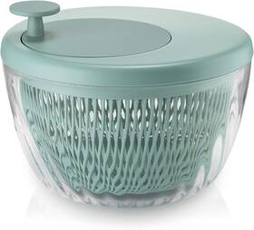 1709 Guzzini 10 Inch Salad Spinner With Lid - Lichen Green Wash Spin And Dry Vegetables 1709 Guzzini 10 Inch Salad Spinner With Lid - Lichen Green Wash Spin And Dry Vegetables