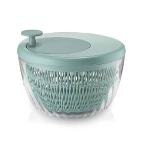 Guzzini 826242318297 10 Inch Salad Spinner With Lid - Lichen Green Wash Spin And Dry Vegetable Guzzini 826242318297 10 Inch Salad Spinner With Lid - Lichen Green Wash Spin And Dry Vegetable