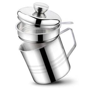 Screen1.2l Gyanduly 748743648461 Stainless Steel Bacon Grease Container With Mesh Strainer Screen1.2l/5 Cups C Screen1.2l Gyanduly 748743648461 Stainless Steel Bacon Grease Container With Mesh Strainer Screen1.2l/5 Cups C