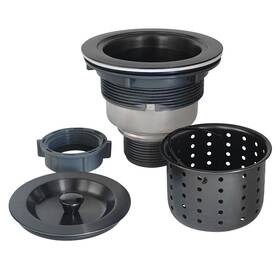 Gsf-18322b Gzila 3-1/2-inch Kitchen Sink Drain Strainer Assembly Kit Black Deep Waste Basket