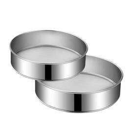 Kt02 Hamillar 2 Pack Flour Sifter Stainless Steel Fine Mesh Strainers Sieve 8 Inch 60