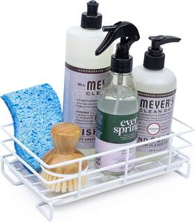 B08ln412cj Handy Home Concepts Kitchen Sink Sponge Soap Holder For Countertop Large White