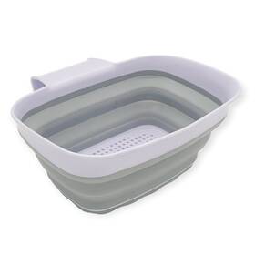 Handy Housewares 687117954510 Compact Collapsible Colander Strainer 2 Quart Quick-draining With Non-slip Base