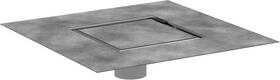 56137001 Hansgrohe Raindrain Rock Square Shower Drain Set Rough Nature Stone Stainless